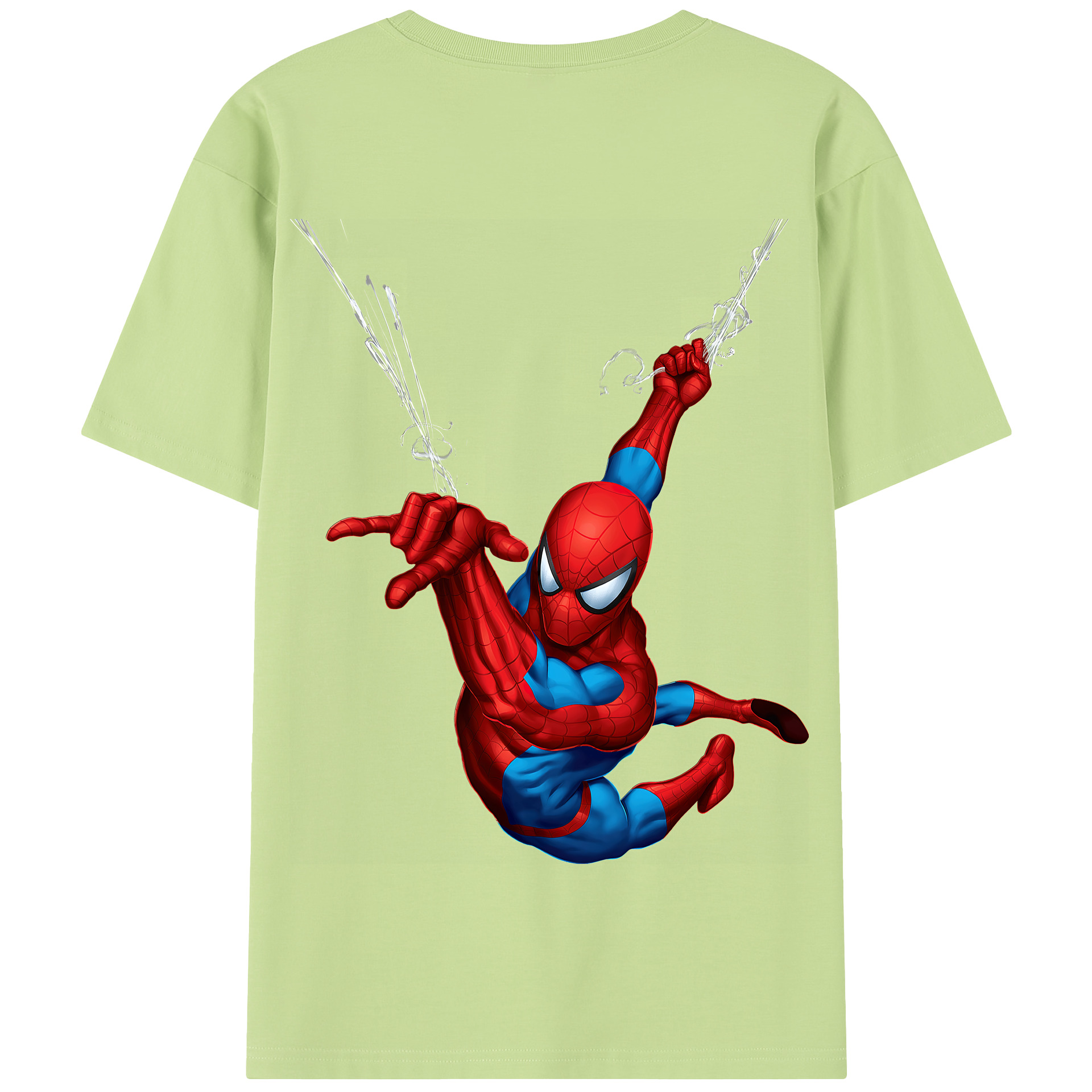 Spider Man スパイダーマン 綿100％半袖Tシャツ（背面プリント）